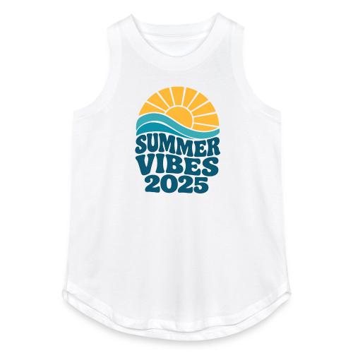 Summer Vibes 2025 Retro Sunset T-Shirt | Fun Beach - Women's Relaxed Tank Top