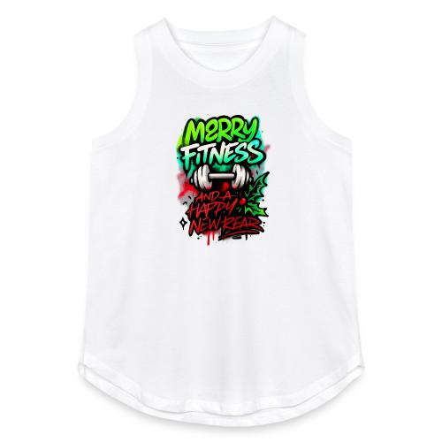 Merry Fitness Christmas Gym Humor - Women's Relaxed Tank Top
