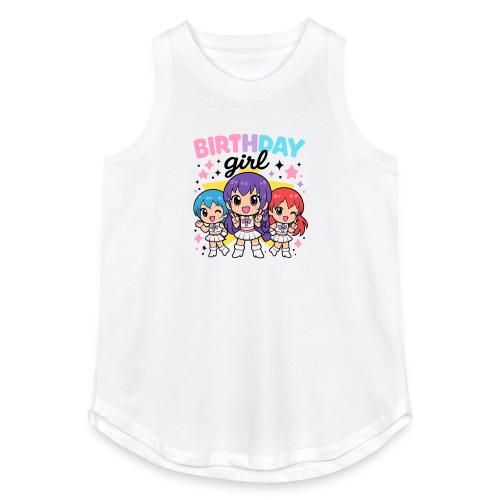 Cute Chibi Birthday Idol Girls - Women's Relaxed Tank Top