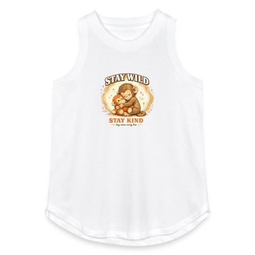 Stay Wild Stay Kind Punch Monkey Hug - Women's Relaxed Tank Top