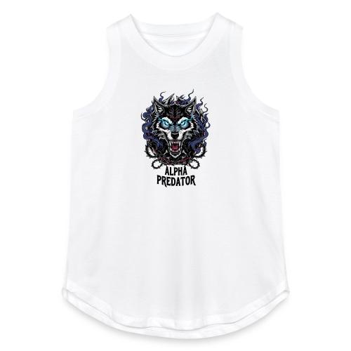 Alpha Predator Wolf Fierce Neon Eyes - Women's Relaxed Tank Top