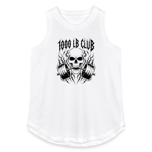 1000 LB Club Skull Barbell Powerlif - Women's Relaxed Tank Top