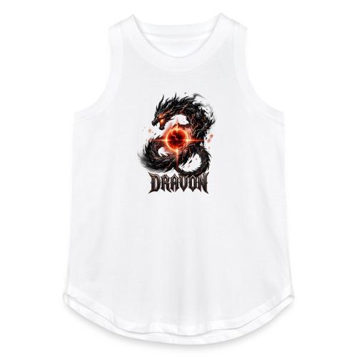 Dravon Fire Dragon Dark Fantasy Graphic T-Shirt - Women's Relaxed Tank Top