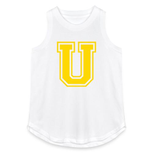 Letter U – Capital Athletic Alphabet Monogram - Women's Relaxed Tank Top