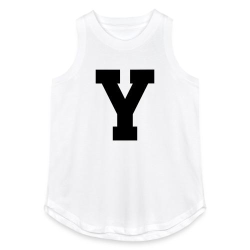 Varsity Letter Y Collegiate Alphabet Art - Women's Relaxed Tank Top