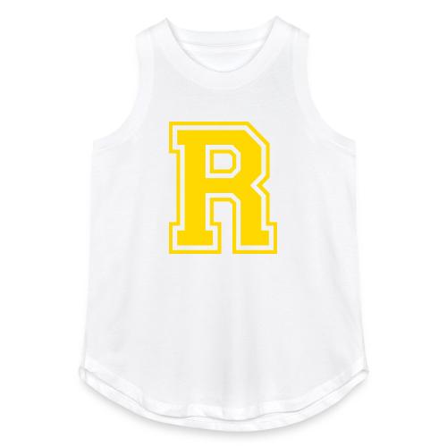 Letter R – Capital Athletic Alphabet Monogram - Women's Relaxed Tank Top