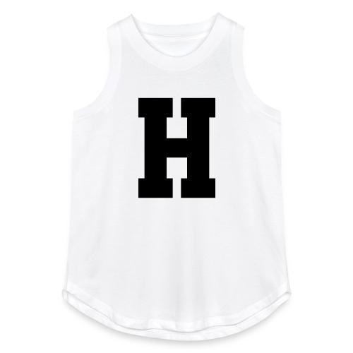 Varsity Letter H Athletic Font Design - Women's Relaxed Tank Top