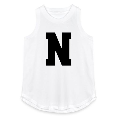 Varsity Letter N Athletic Font Graphic - Women's Relaxed Tank Top