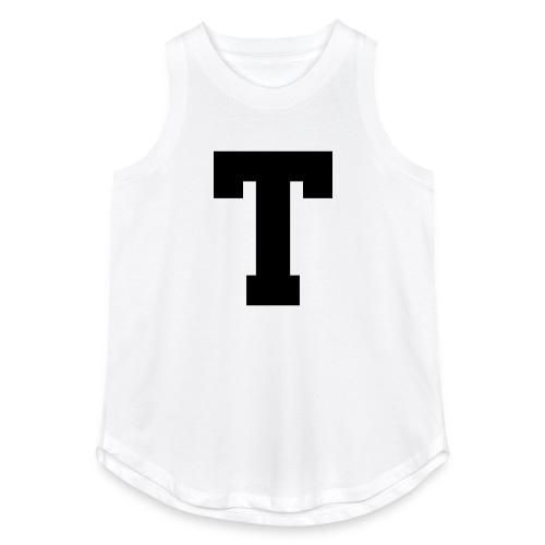 Varsity Letter T Athletic Font Design - Women's Relaxed Tank Top