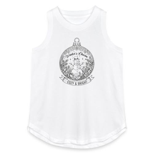 Festive Snowman T-Shirt - Women's Relaxed Tank Top