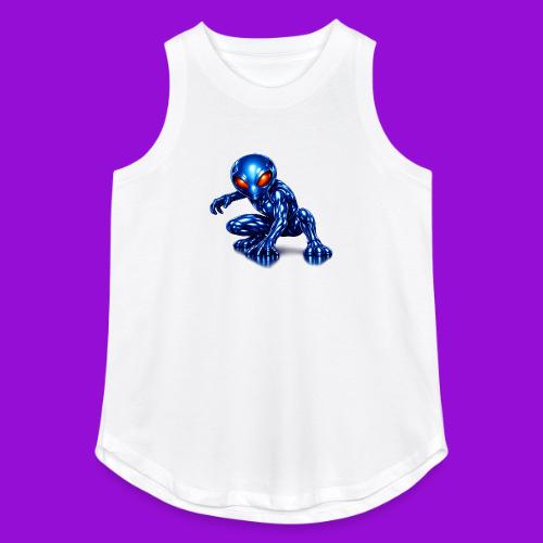 Blue Alien Crouch - Women's Relaxed Tank Top