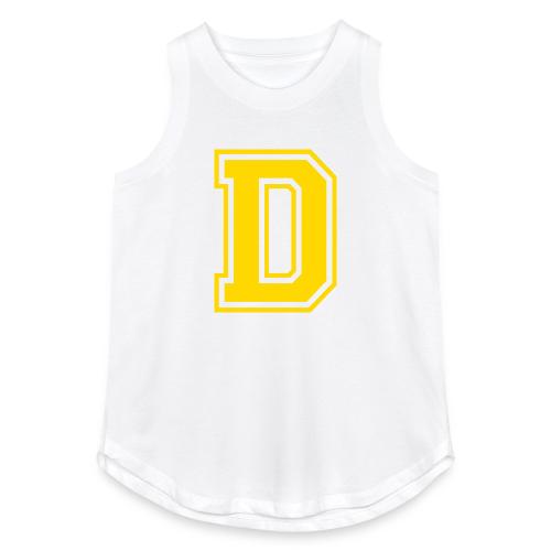 Letter D – Capital Athletic Alphabet Monogram - Women's Relaxed Tank Top