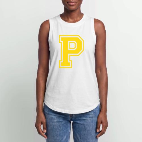 Letter P – Capital Athletic Alphabet Monogram - Women's Relaxed Tank Top
