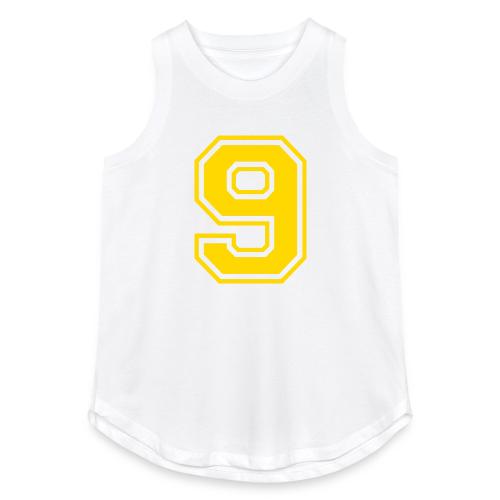 Number 9 in a classic athletic collegiate font - Women's Relaxed Tank Top