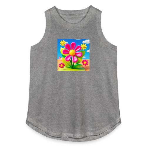 Pink Floral Peace | Sky & Nature Design - Women's Relaxed Tank Top