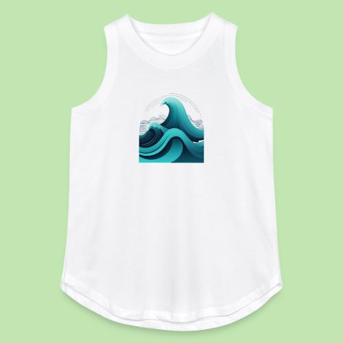 Dynamic Ocean Wave Illustration - Women's Relaxed Tank Top