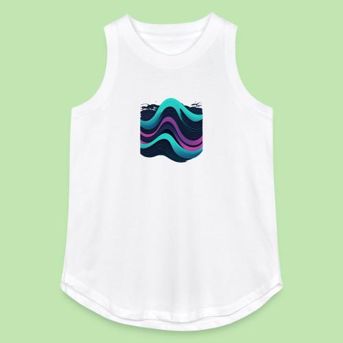 Abstract Wavy Ocean Pattern - Women's Relaxed Tank Top