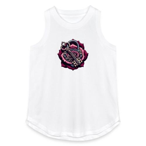 You Hold the Key to My Heart Rose Lock T-Shirt - Women's Relaxed Tank Top