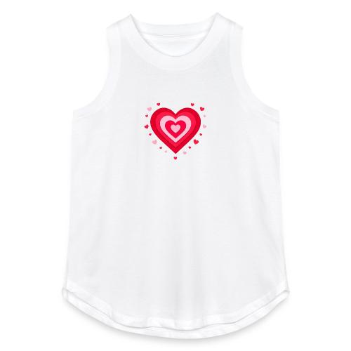 Layered Red & Pink Heart – Cute Valentine Love - Women's Relaxed Tank Top