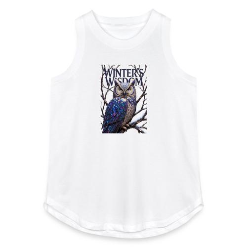 Crystalized Forest Owl T-Shirt - Women's Relaxed Tank Top