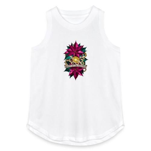 Queen of the Solstice Poinsettia T-Shirt - Women's Relaxed Tank Top