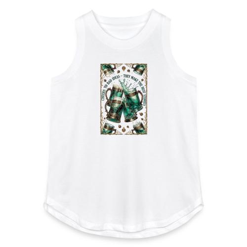 Cheers to Bad Ideas Tankards Graphic Tee - Women's Relaxed Tank Top