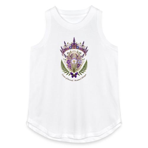 Spring Meadow Crown Tee, Cottagecore Renewal Gift - Women's Relaxed Tank Top