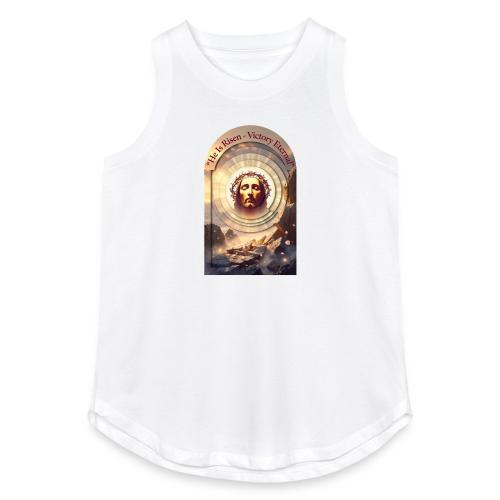 Easter He Is Risen Sacred Face T Shirt, wife Gift - Women's Relaxed Tank Top