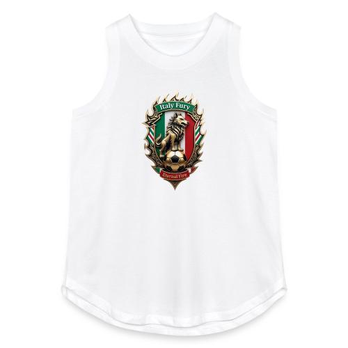 Italy Wolf Fury T-Shirt, Italian Flag Pride Gift - Women's Relaxed Tank Top
