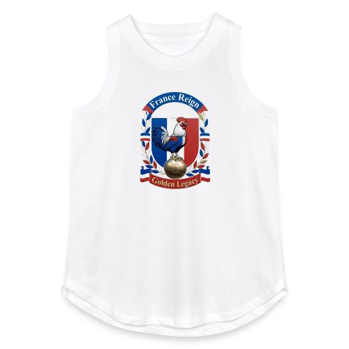 France Rooster Reign T-Shirt, Tricolore Pride Gift - Women's Relaxed Tank Top