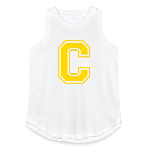 Letter C – Capital Athletic Alphabet Monogram - Women's Relaxed Tank Top