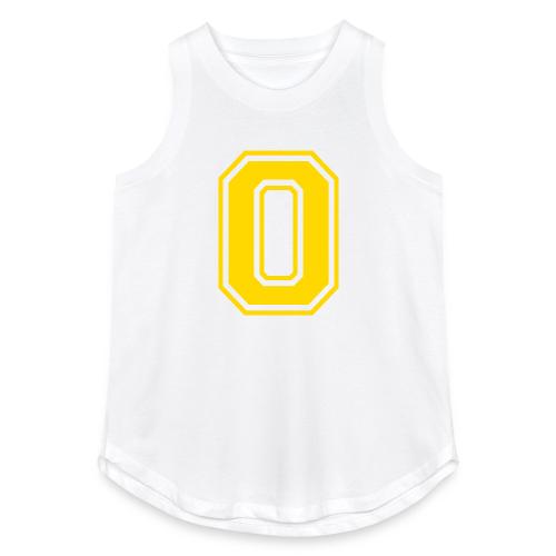 Letter O – Capital Athletic Alphabet Monogram - Women's Relaxed Tank Top
