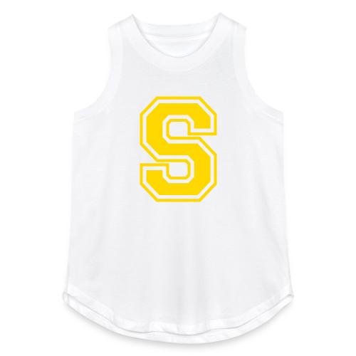 Letter S – Capital Athletic Alphabet Monogram - Women's Relaxed Tank Top