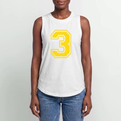 Number 3 in a classic athletic collegiate font - Women's Relaxed Tank Top