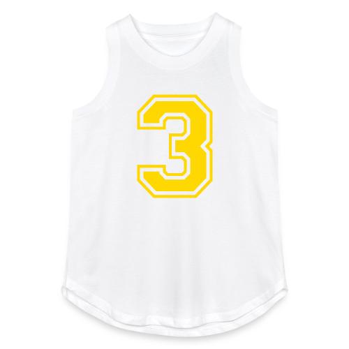 Number 3 in a classic athletic collegiate font - Women's Relaxed Tank Top