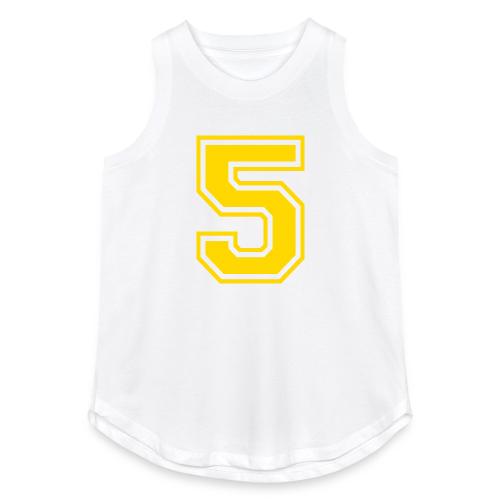 Number 5 in a classic athletic collegiate font - Women's Relaxed Tank Top