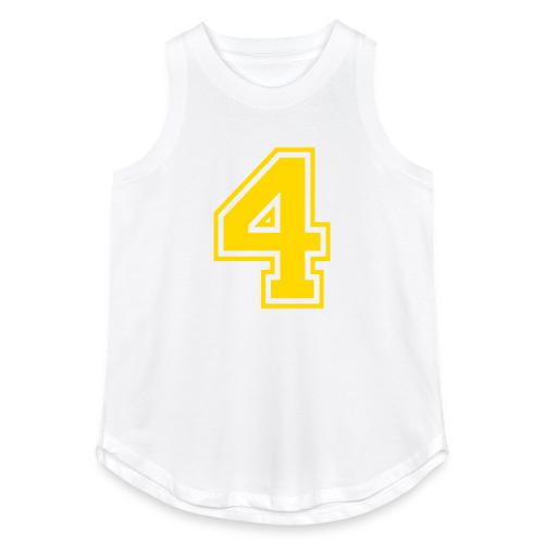 Number 4 in a classic athletic collegiate font - Women's Relaxed Tank Top