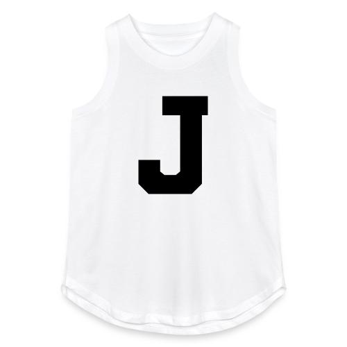 Varsity Letter J Athletic Alphabet Graphic - Women's Relaxed Tank Top