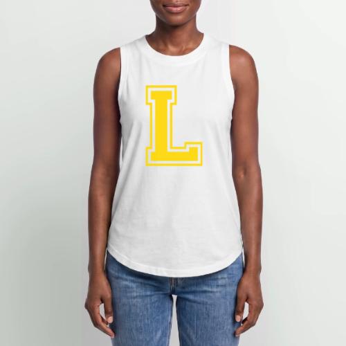 Letter L – Capital Athletic Alphabet Monogram - Women's Relaxed Tank Top