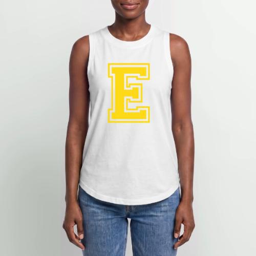 Letter E – Capital Athletic Alphabet Monogram - Women's Relaxed Tank Top