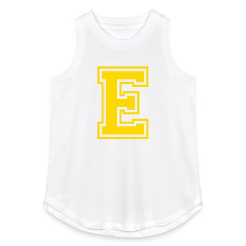 Letter E – Capital Athletic Alphabet Monogram - Women's Relaxed Tank Top