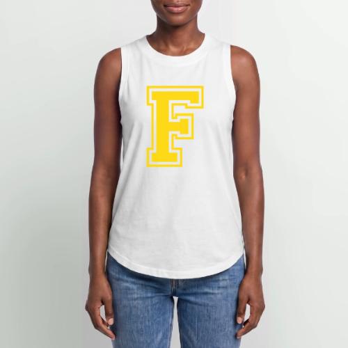 Letter F – Capital Athletic Alphabet Monogram - Women's Relaxed Tank Top