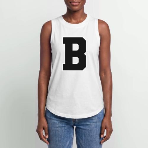 Varsity Letter B Athletic Alphabet Graphic - Women's Relaxed Tank Top