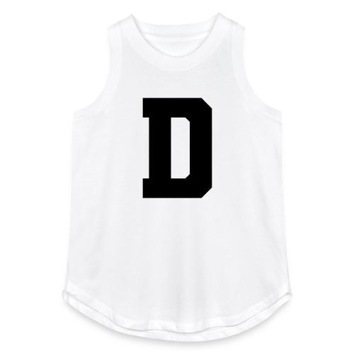 Varsity Letter D Athletic Alphabet Design - Women's Relaxed Tank Top