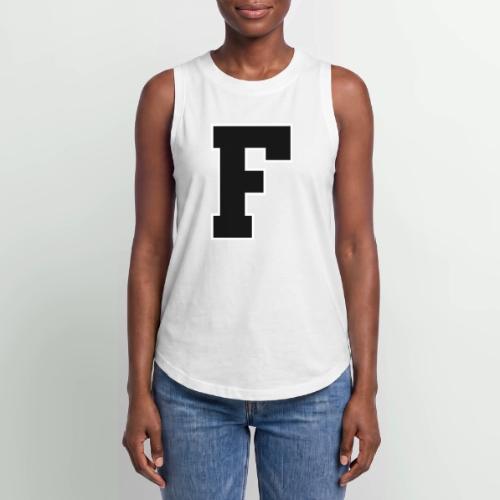 Varsity Letter F Athletic Monogram - Women's Relaxed Tank Top