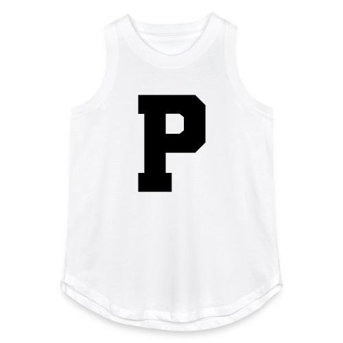 Varsity Letter P Athletic Alphabet Design - Women's Relaxed Tank Top