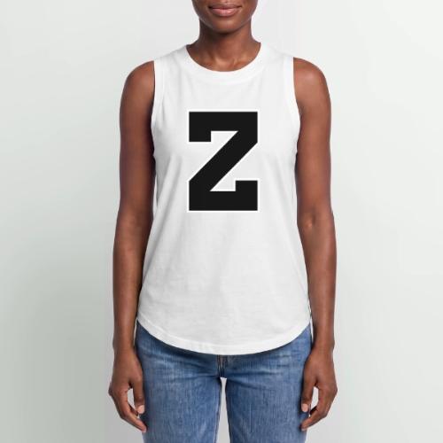 Varsity Letter Z Athletic Font Design - Women's Relaxed Tank Top