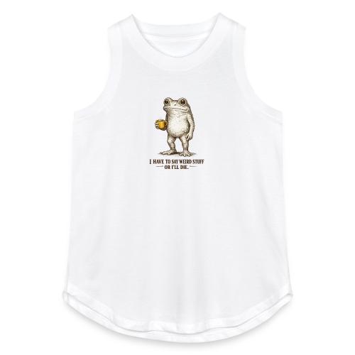 Weird Stuff Frog Coffee Humor - Women's Relaxed Tank Top