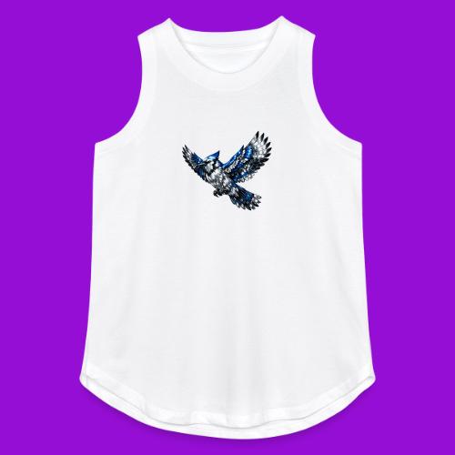 Silver Blue Jay in Flight - Women's Relaxed Tank Top