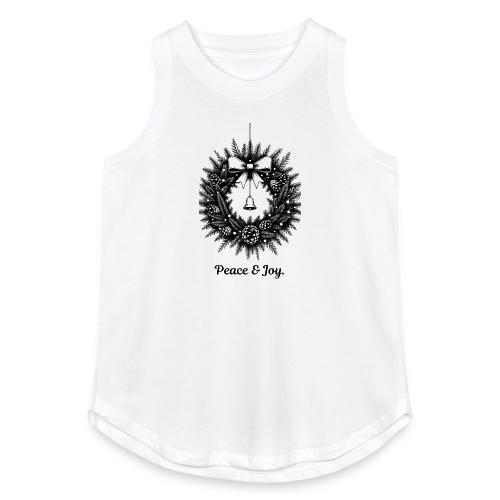 Peace & Joy T-Shirt | Minimalist Elegant Christmas - Women's Relaxed Tank Top